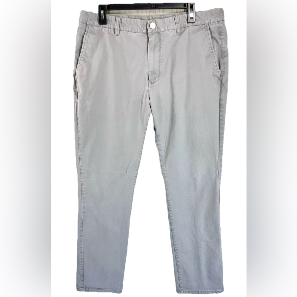 Bonobos Pants Mens 36x32 Gray Tailored Fit Chino Casual Stretch Office Preppy